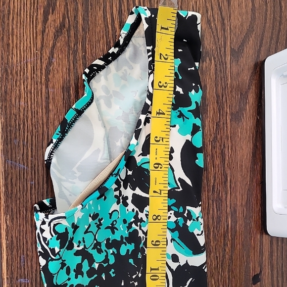 Vintage Maxine Of Hollywood One Piece Swimsuit Size 10 Pinup Floral High Cut 90s - Picture 12 of 15